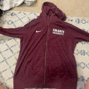 Colgate university full zip Nike hoodie maroon